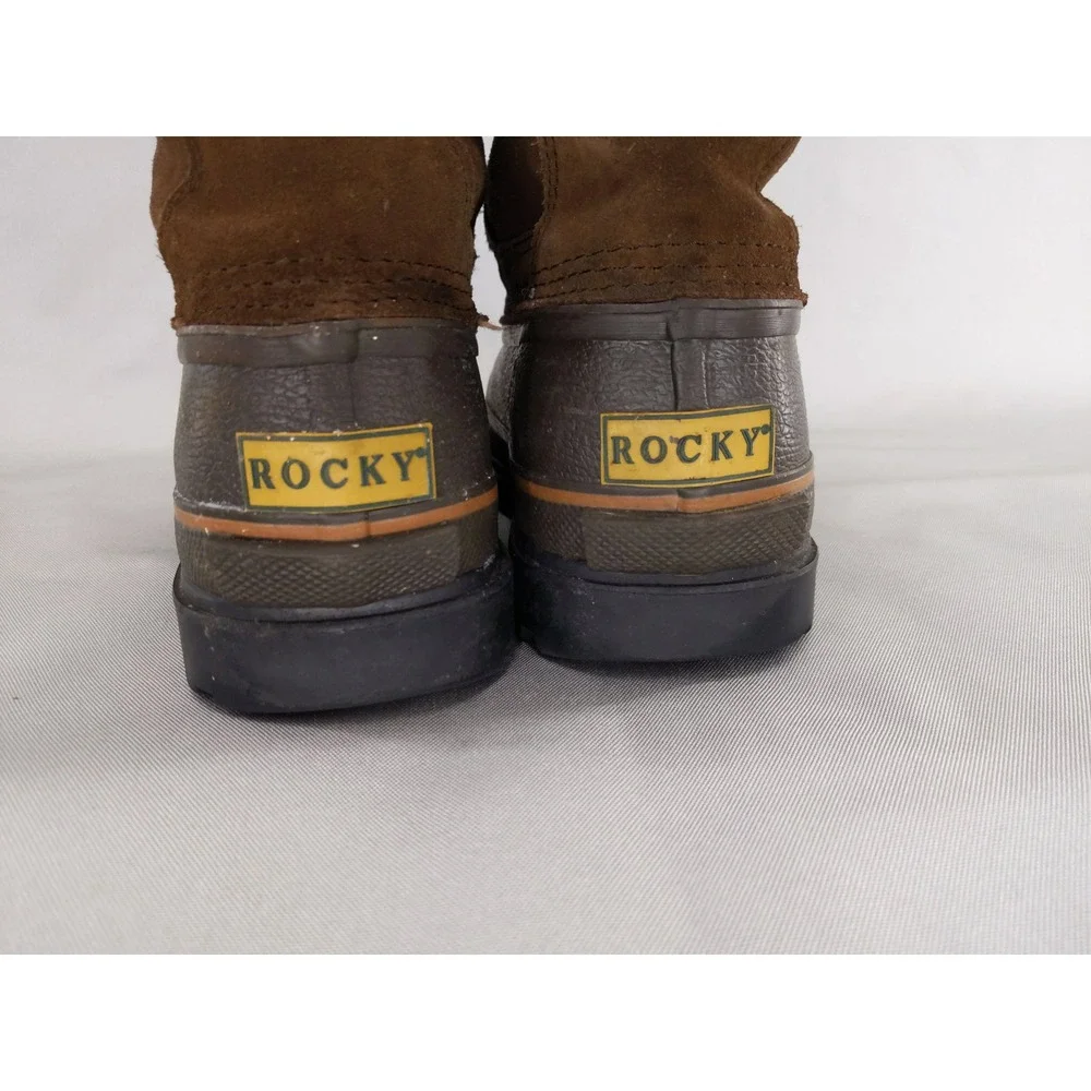Rocky Snow Boots Men 9 Brown 200g Thinsulate Insulated Leather Duck‎ Boots